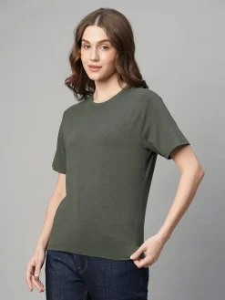 Women Cottonworld Round Neck | Regular Fit^Women's Cotton Bamboo Regular Fit Tshirt
