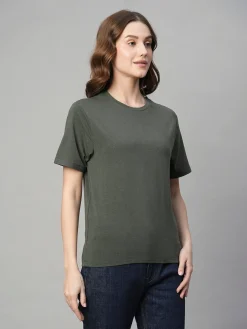 Women Cottonworld Round Neck | Regular Fit^Women's Cotton Bamboo Regular Fit Tshirt