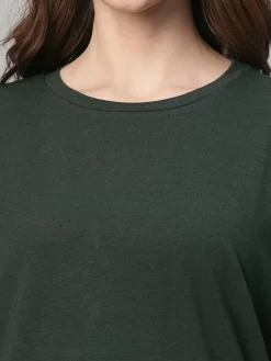 Women Cottonworld Round Neck | Regular Fit^Women's Cotton Bamboo Elastane Regular Fit Tshirt