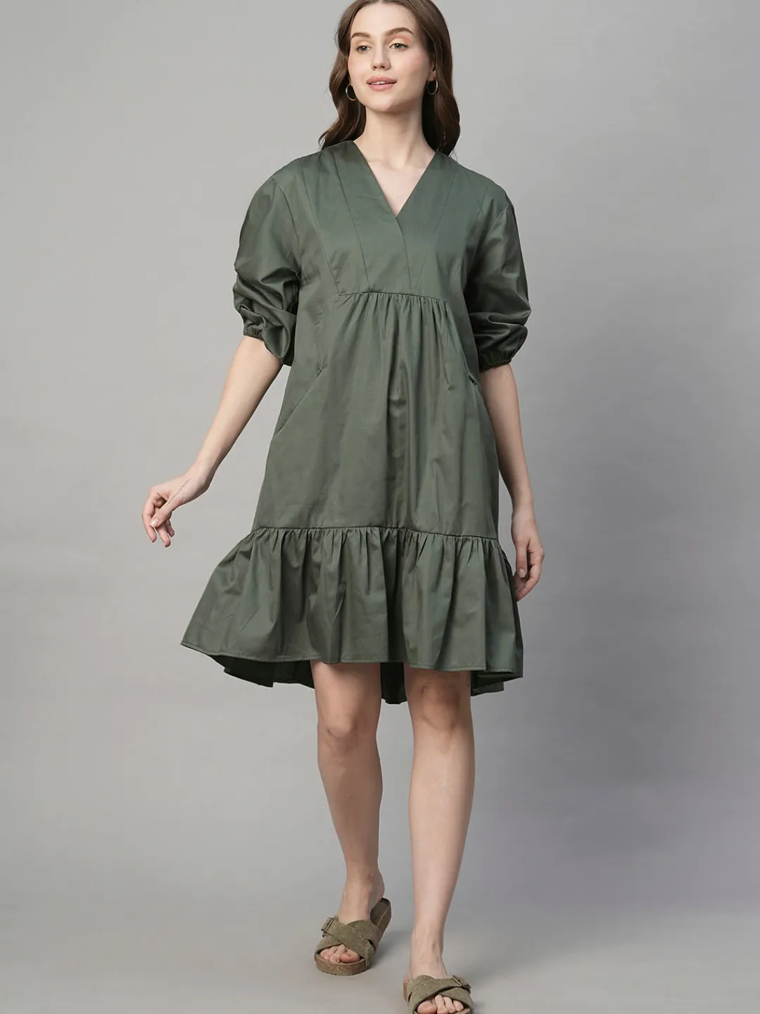 Women Cottonworld Dresses^Women's Cotton Elastane Boxy Fit Dress