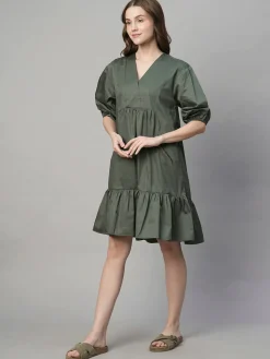 Women Cottonworld Dresses^Women's Cotton Elastane Boxy Fit Dress