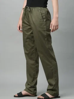 Women Cottonworld Trousers^Women's Cotton Elastane Regular Fit Pant