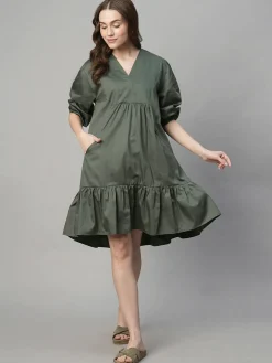 Women Cottonworld Dresses^Women's Cotton Elastane Boxy Fit Dress