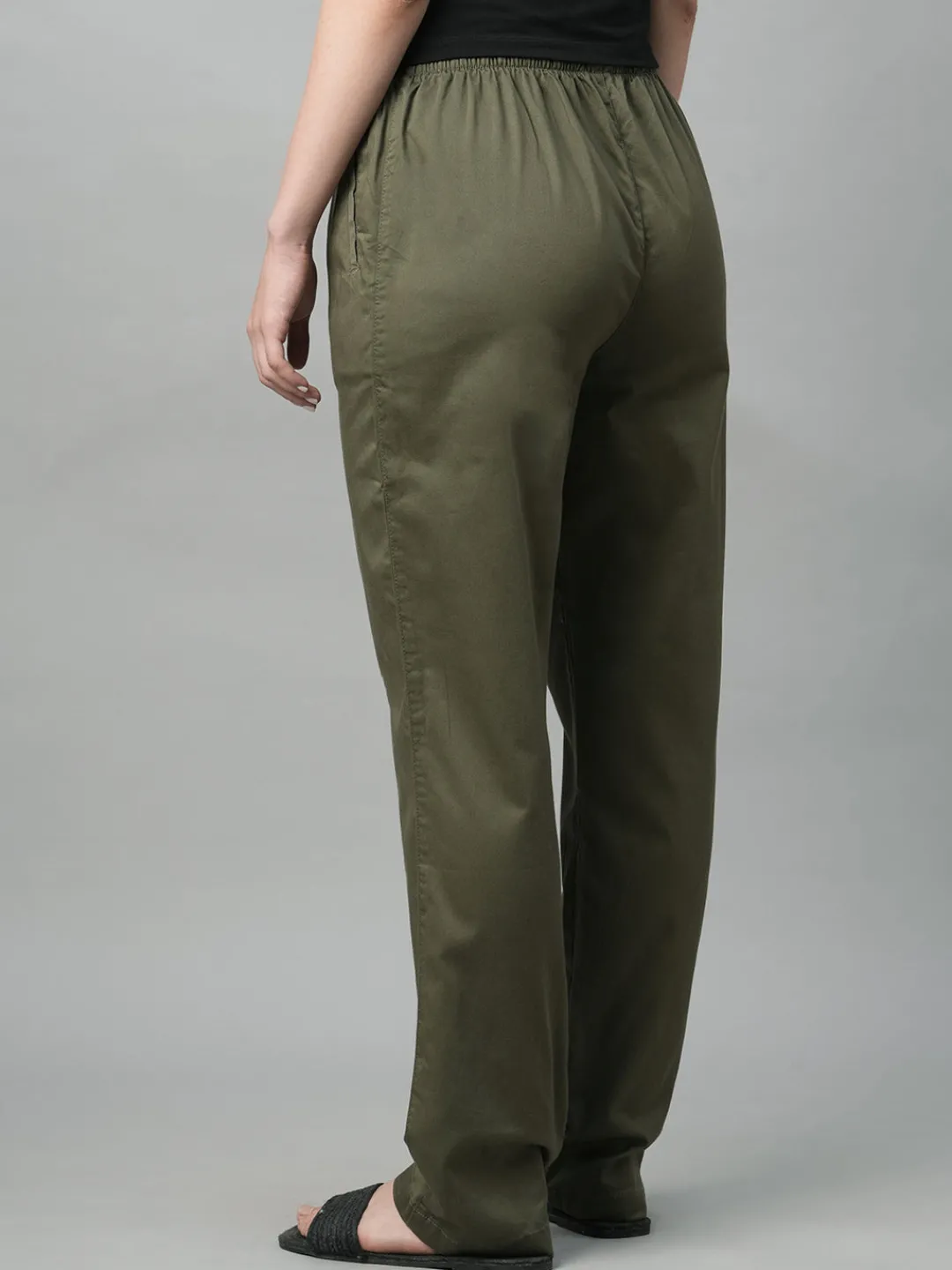 Women Cottonworld Trousers^Women's Cotton Elastane Regular Fit Pant