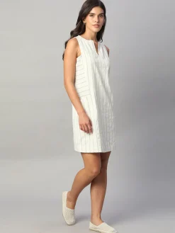 Women Cottonworld Dresses^Women's Cotton Flax Regular Fit Dress