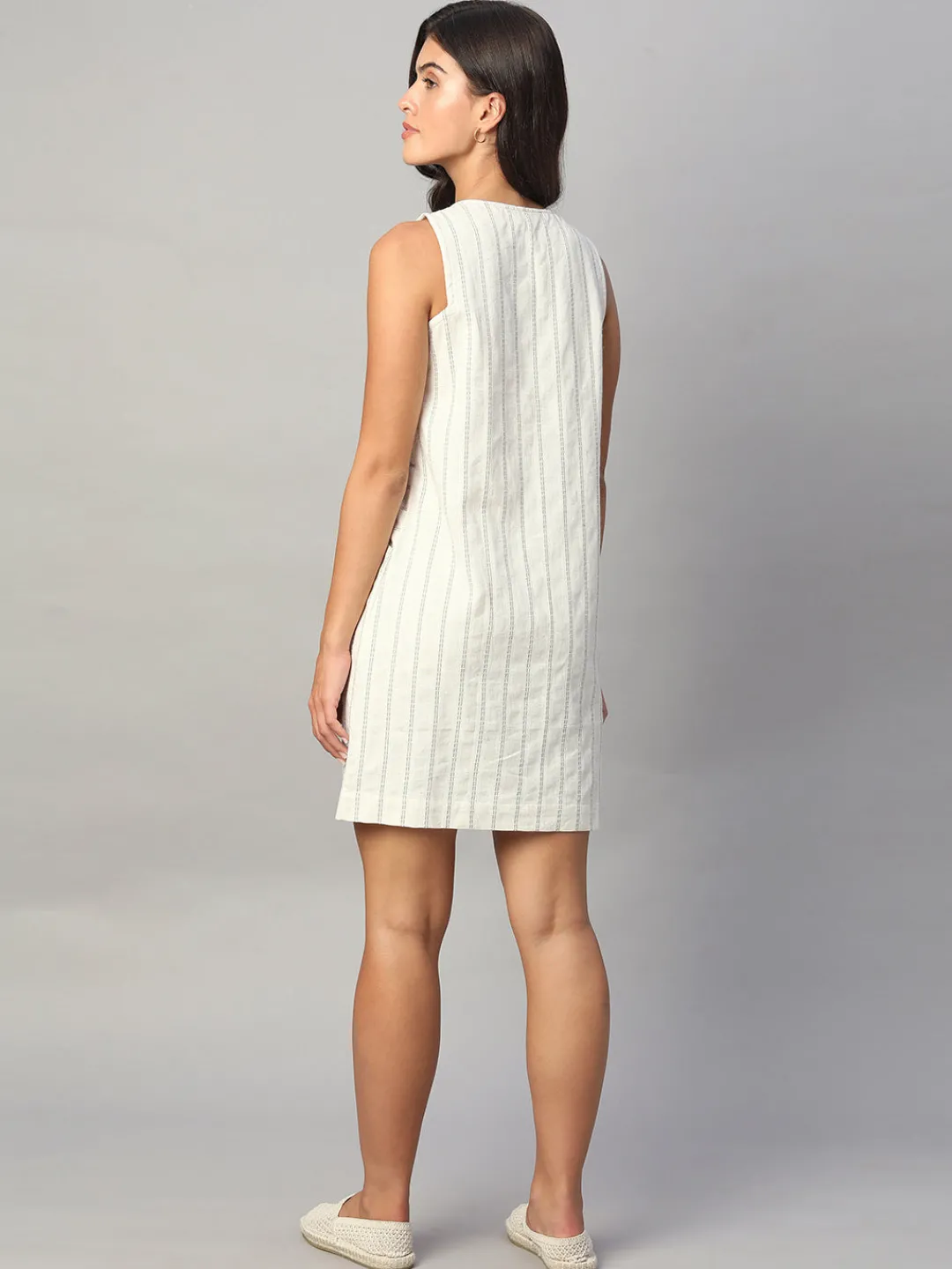 Women Cottonworld Dresses^Women's Cotton Flax Regular Fit Dress