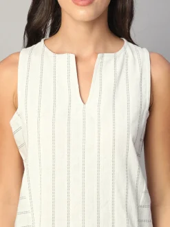 Women Cottonworld Dresses^Women's Cotton Flax Regular Fit Dress