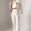 Women Cottonworld Pants | Pants^Women's Cotton Linen Wide Leg Pant