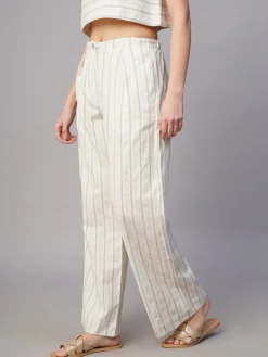 Women Cottonworld Pants | Pants^Women's Cotton Linen Wide Leg Pant