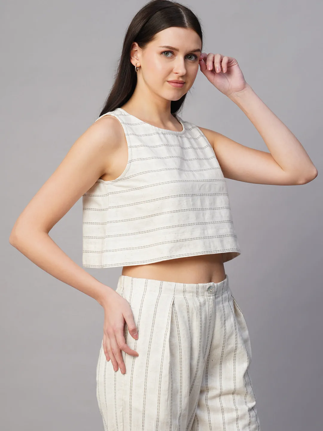 Women Cottonworld Tops & Shirts | Tops & Shirts^Women's Cotton Linen Regular Fit Blouse