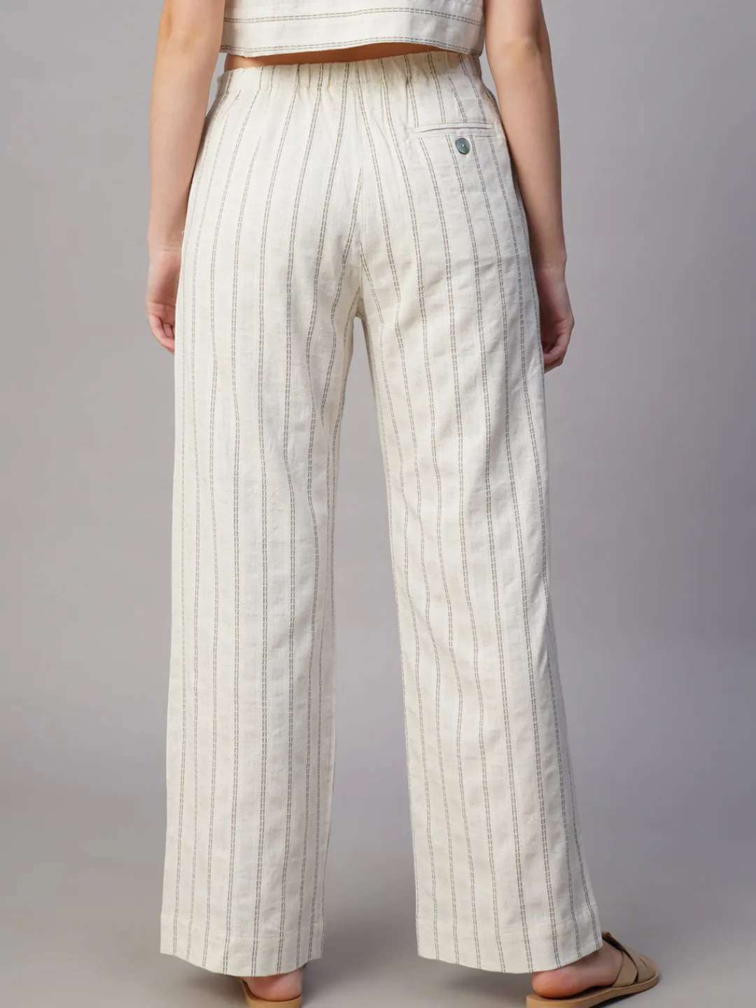 Women Cottonworld Pants | Pants^Women's Cotton Linen Wide Leg Pant