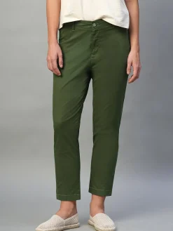 Women Cottonworld Trousers^Women's Cotton Lycra Regular Fit Pant