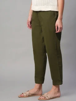 Women Cottonworld Trousers^Women's Cotton Lycra Regular Fit Pant