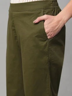 Women Cottonworld Trousers^Women's Cotton Lycra Regular Fit Pant