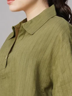 Women Cottonworld Tops & Shirts | Tops & Shirts^Women's Linen Boxy Fit Blouse