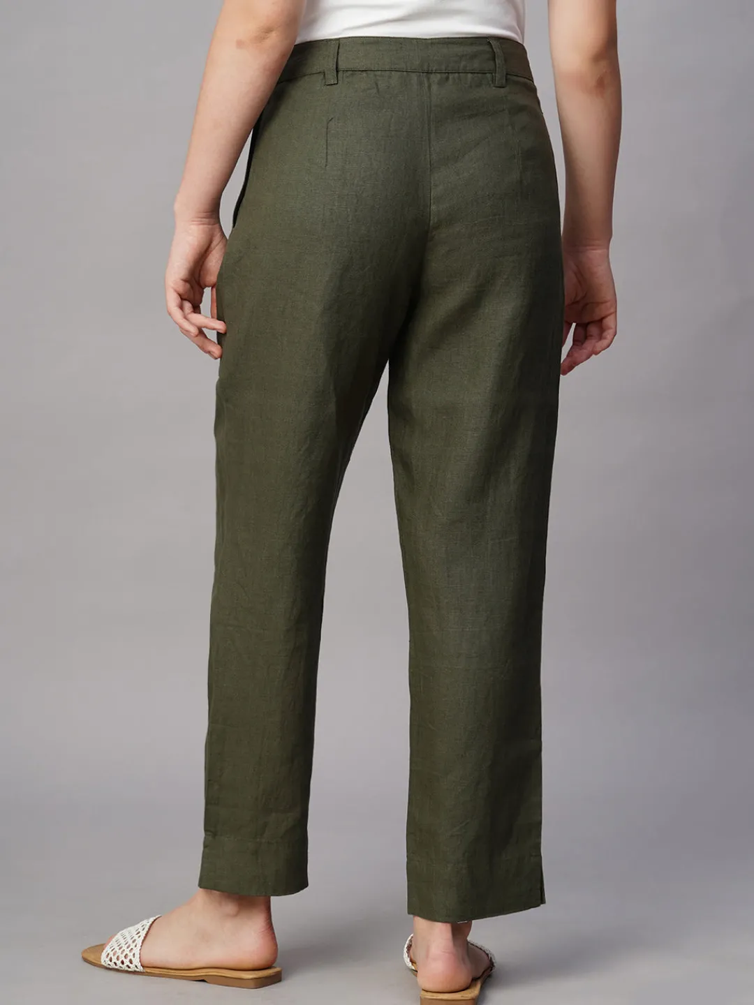 Women Cottonworld Pants | Pants^Women's Linen Regular Fit Pant