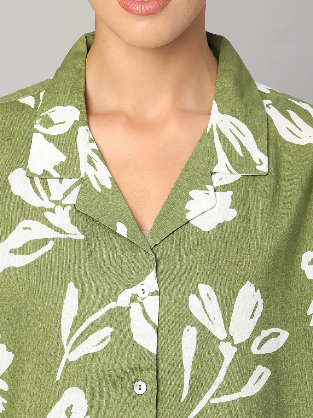 Women Cottonworld Tops & Shirts | Tops & Shirts^Women's Linen Viscose Boxy Fit Blouse