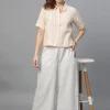 Women Cottonworld Tops & Shirts | Tops & Shirts^Women's Linen Regular Fit Blouse