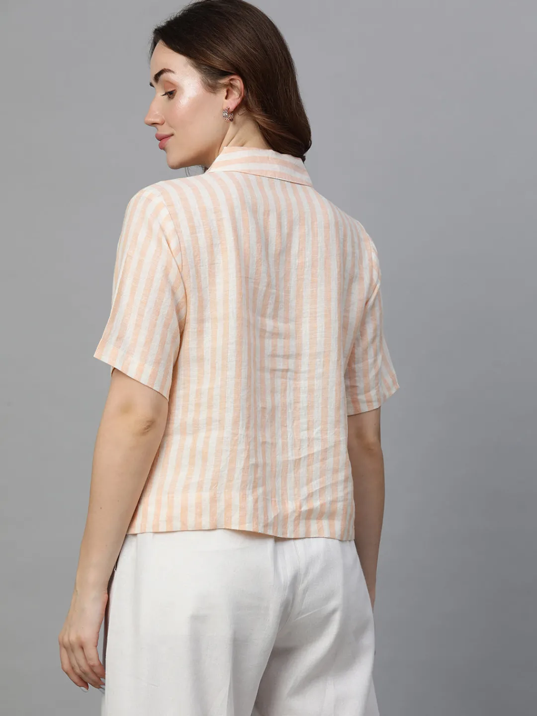 Women Cottonworld Tops & Shirts | Tops & Shirts^Women's Linen Regular Fit Blouse