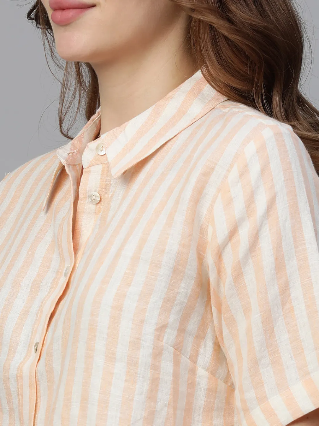 Women Cottonworld Tops & Shirts | Tops & Shirts^Women's Linen Regular Fit Blouse