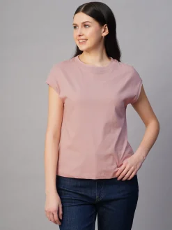 Women Cottonworld Round Neck | Regular Fit^Women's 100% Cotton Regular Fit Tshirt