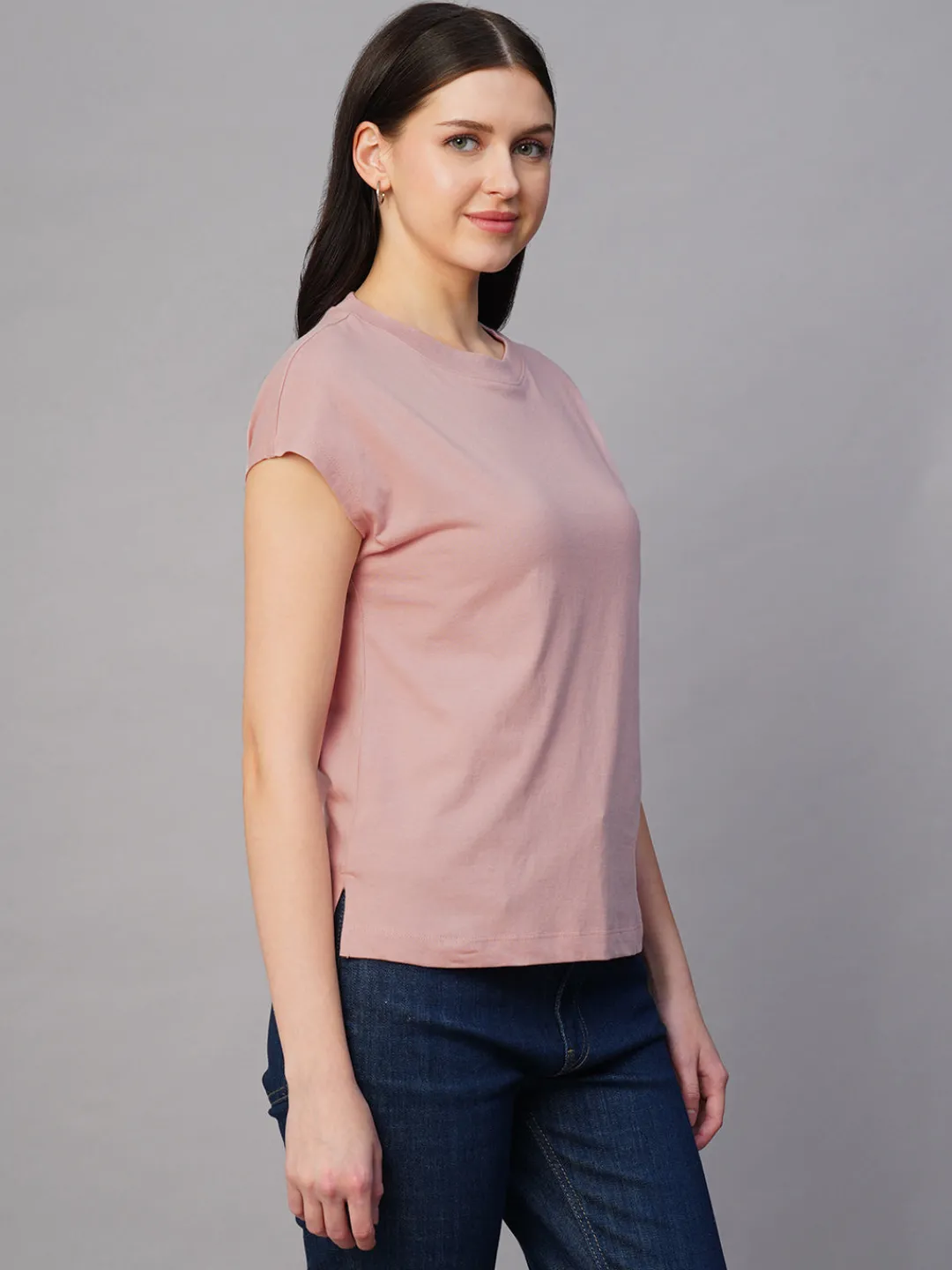 Women Cottonworld Round Neck | Regular Fit^Women's 100% Cotton Regular Fit Tshirt
