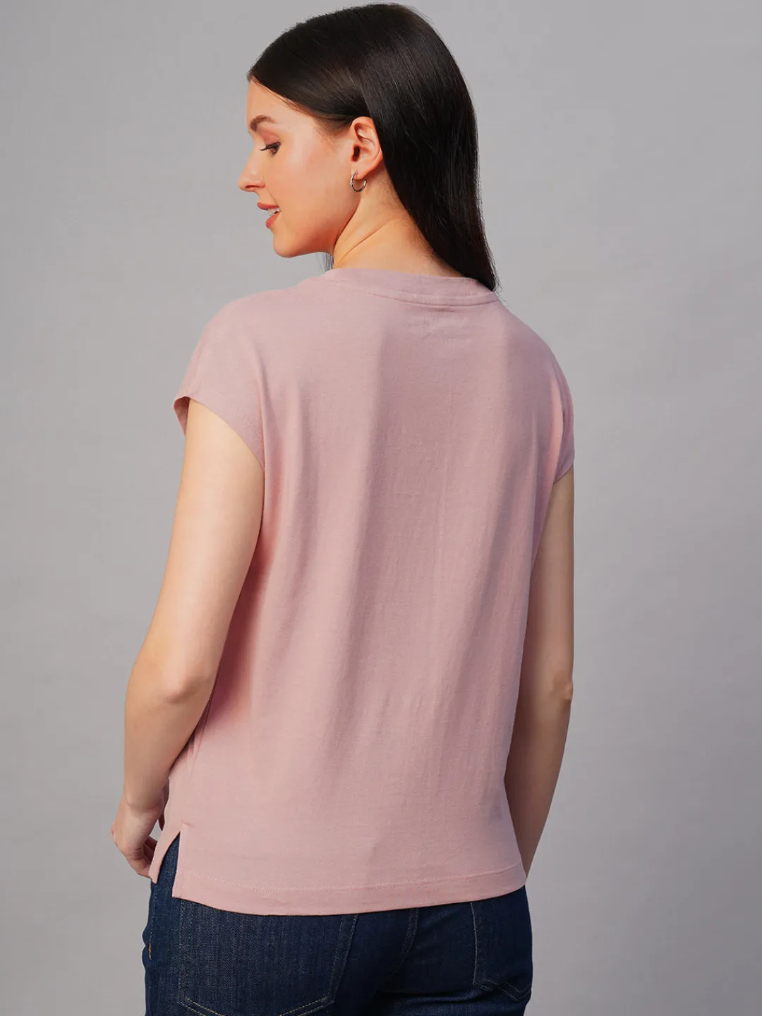 Women Cottonworld Round Neck | Regular Fit^Women's 100% Cotton Regular Fit Tshirt