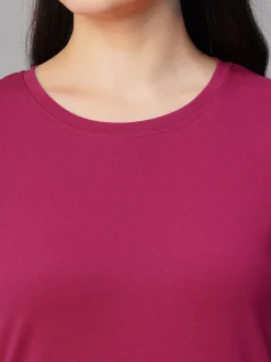 Women Cottonworld Round Neck | Regular Fit^Women's 100% Cotton Regular Fit Tshirt