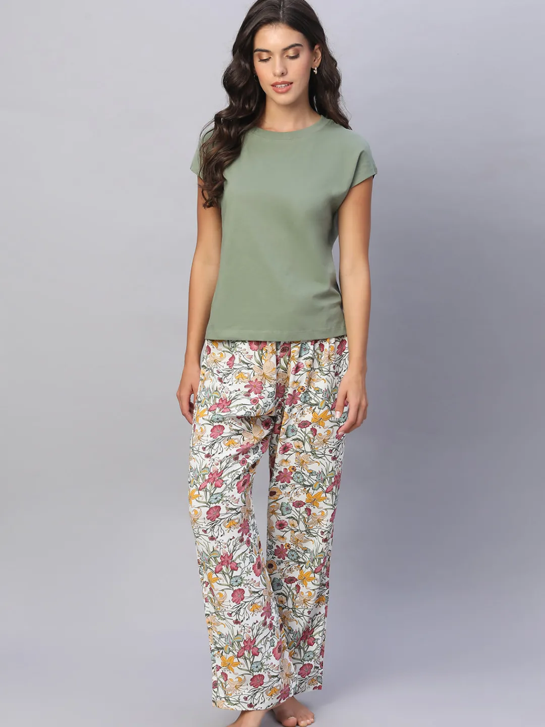 Women Cottonworld Loungewear^Women's 100% Viscose Regular Fit Pyjama