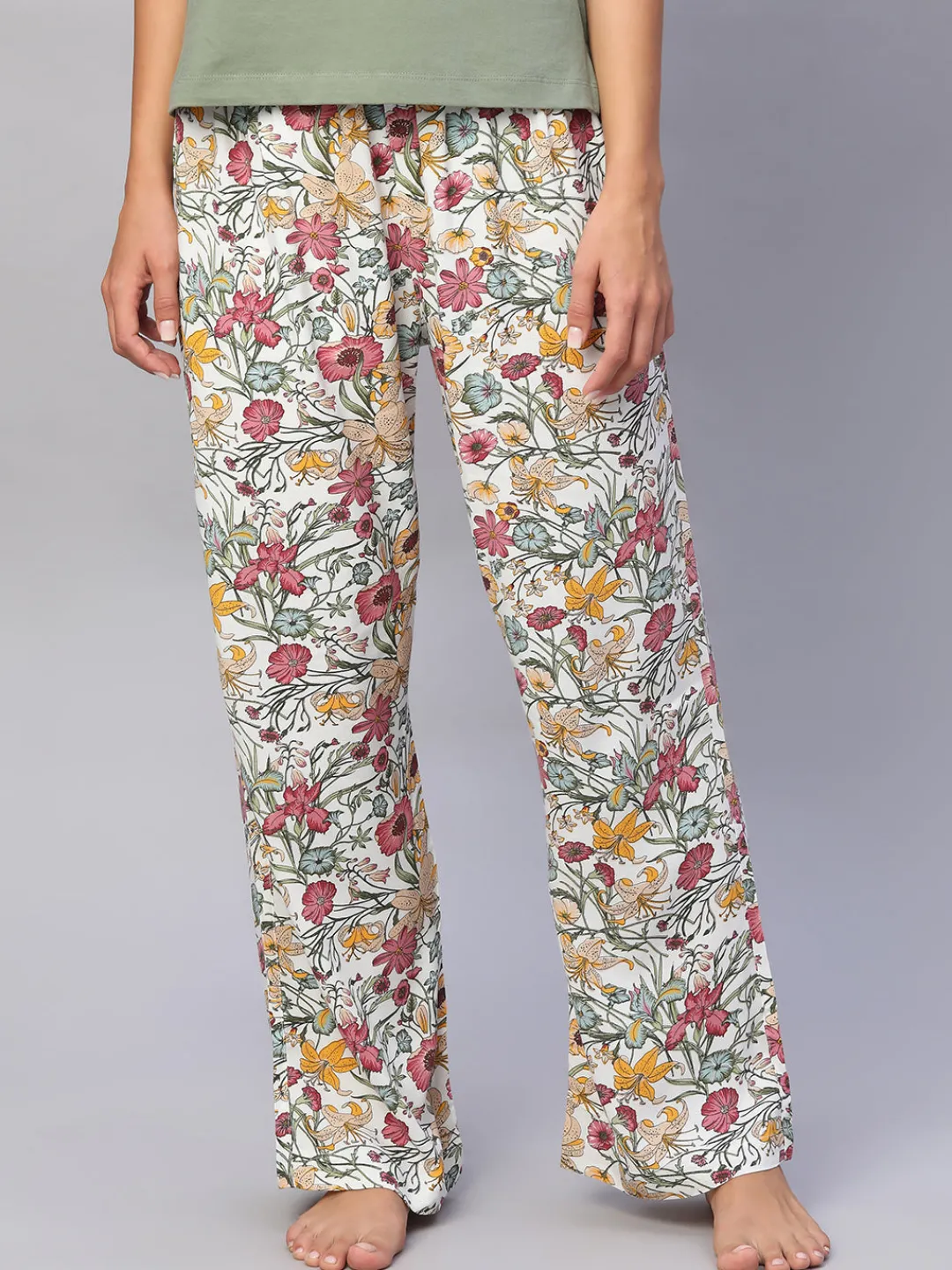 Women Cottonworld Loungewear^Women's 100% Viscose Regular Fit Pyjama