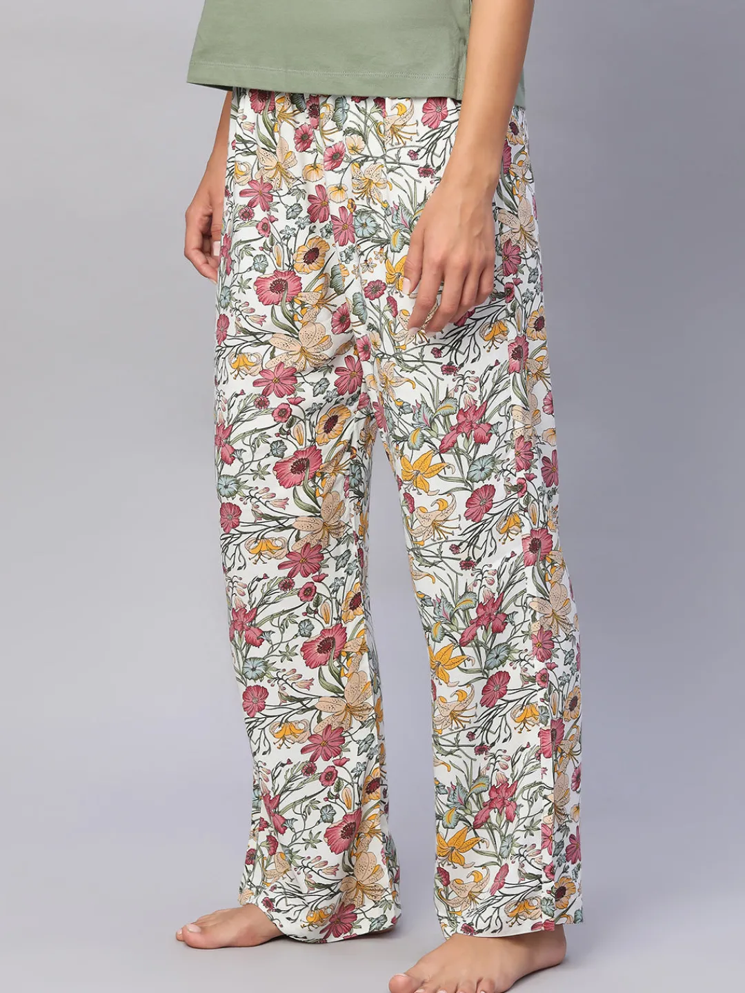 Women Cottonworld Loungewear^Women's 100% Viscose Regular Fit Pyjama