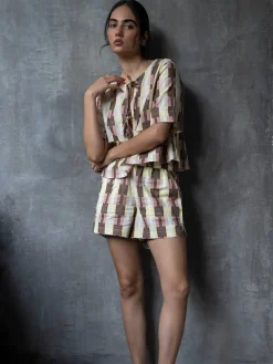 Women Cottonworld Shorts | Womens Co-Ord Sets^Women's Cotton Flax Regular Fit Shorts
