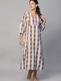Women Cottonworld Dresses^Women's Cotton Flax Regular Fit Dress