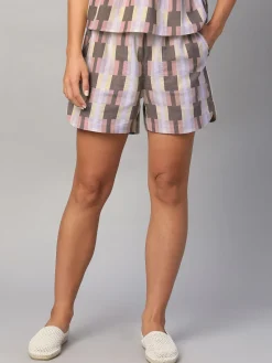 Women Cottonworld Shorts | Womens Co-Ord Sets^Women's Cotton Flax Regular Fit Shorts