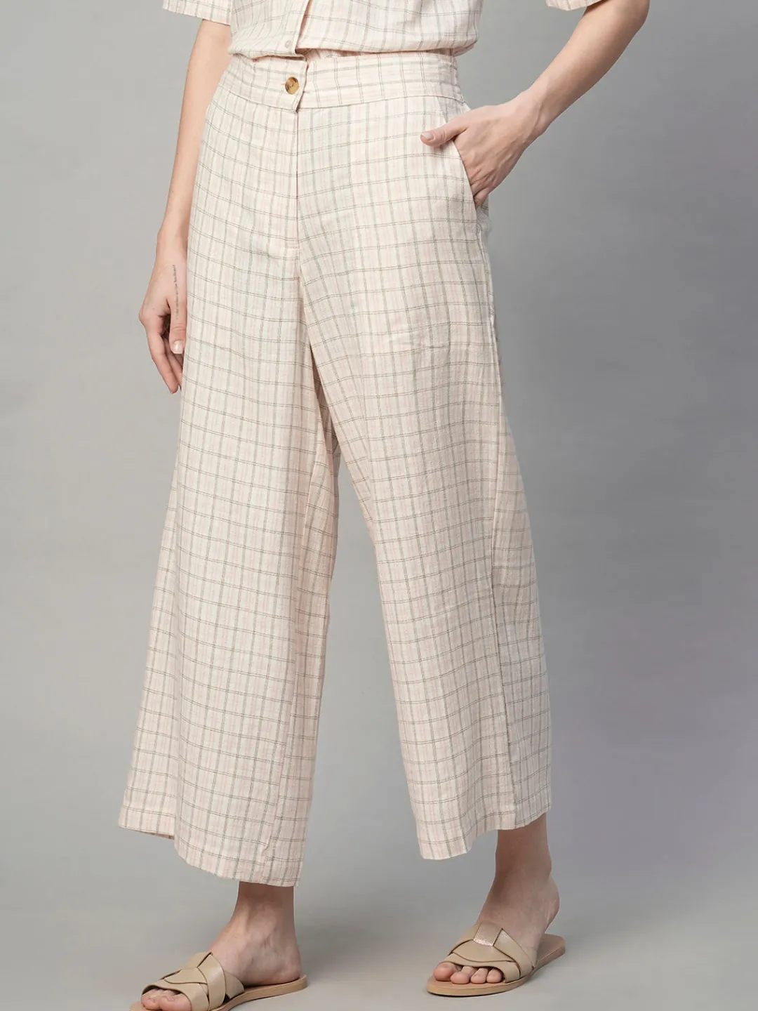 Women Cottonworld Culottes | Womens Co-Ord Sets^Women's Cotton Linen Regular Fit Culotte