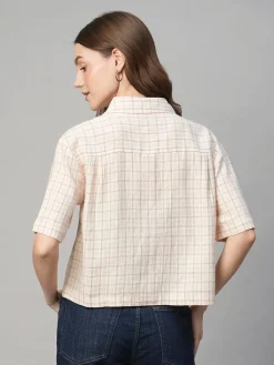 Women Cottonworld Tops & Shirts | Tops & Shirts^Women's Cotton Linen Regular Fit Blouse