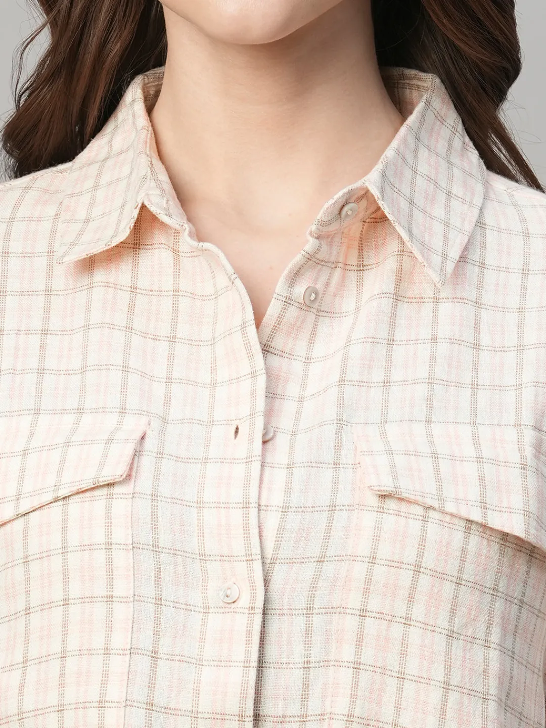 Women Cottonworld Tops & Shirts | Tops & Shirts^Women's Cotton Linen Regular Fit Blouse