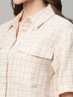 Women Cottonworld Tops & Shirts | Tops & Shirts^Women's Cotton Linen Regular Fit Blouse