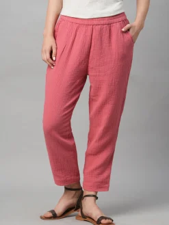 Women Cottonworld Trousers | Womens Co-Ord Sets^Women's Cotton Regular Fit Pant