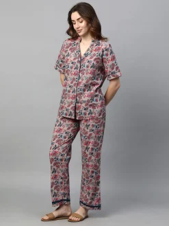 Women Cottonworld Loungewear^Women's Cotton Regular Fit Pyjama Suit