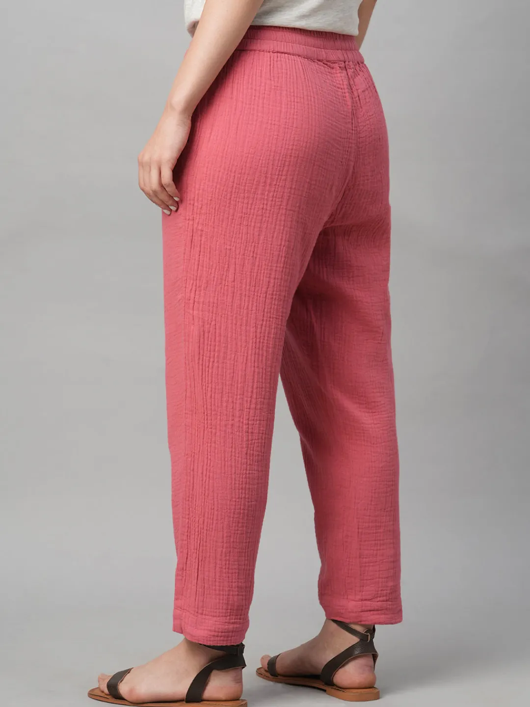 Women Cottonworld Trousers | Womens Co-Ord Sets^Women's Cotton Regular Fit Pant