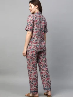 Women Cottonworld Loungewear^Women's Cotton Regular Fit Pyjama Suit