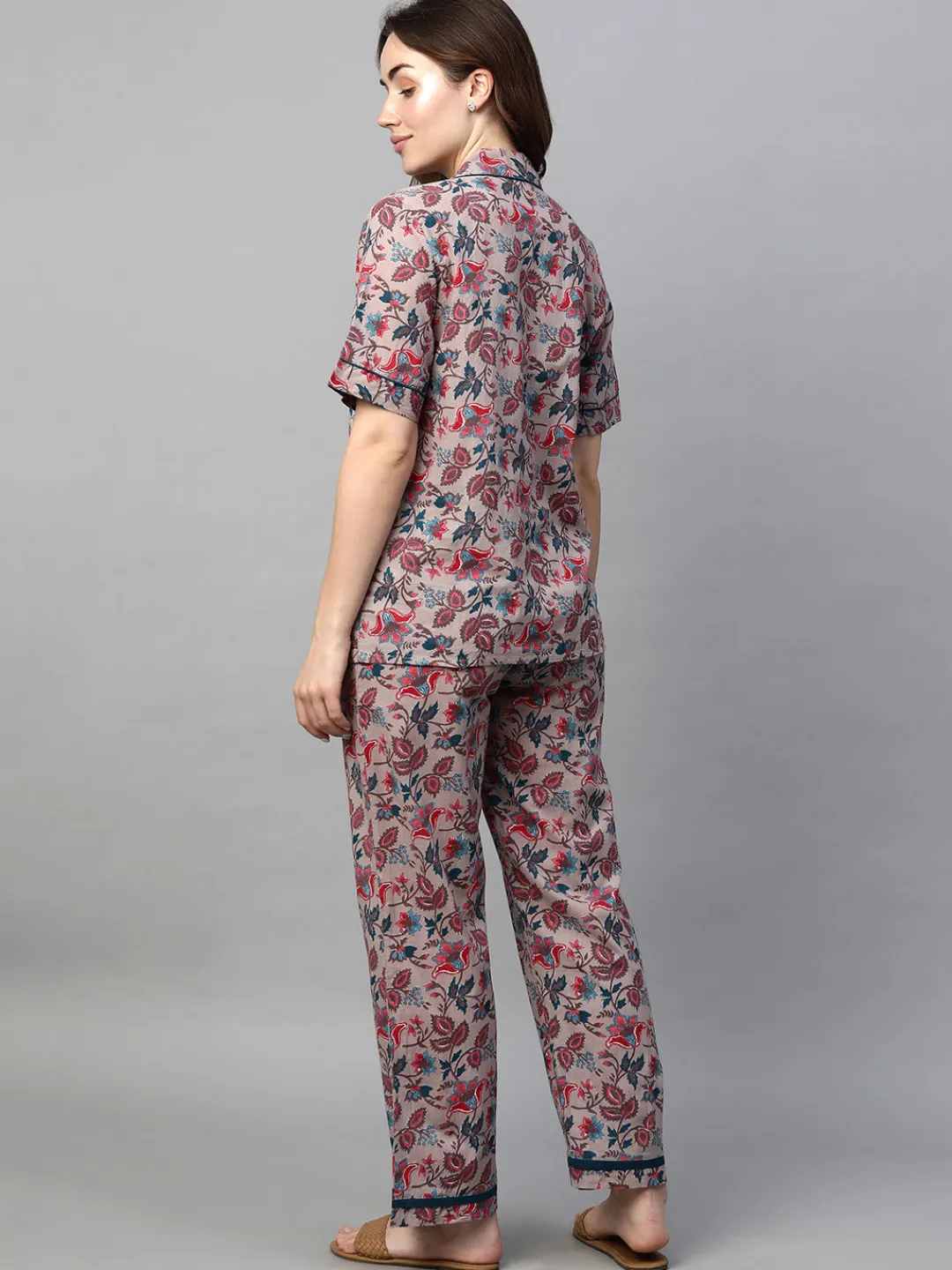 Women Cottonworld Loungewear^Women's Cotton Regular Fit Pyjama Suit