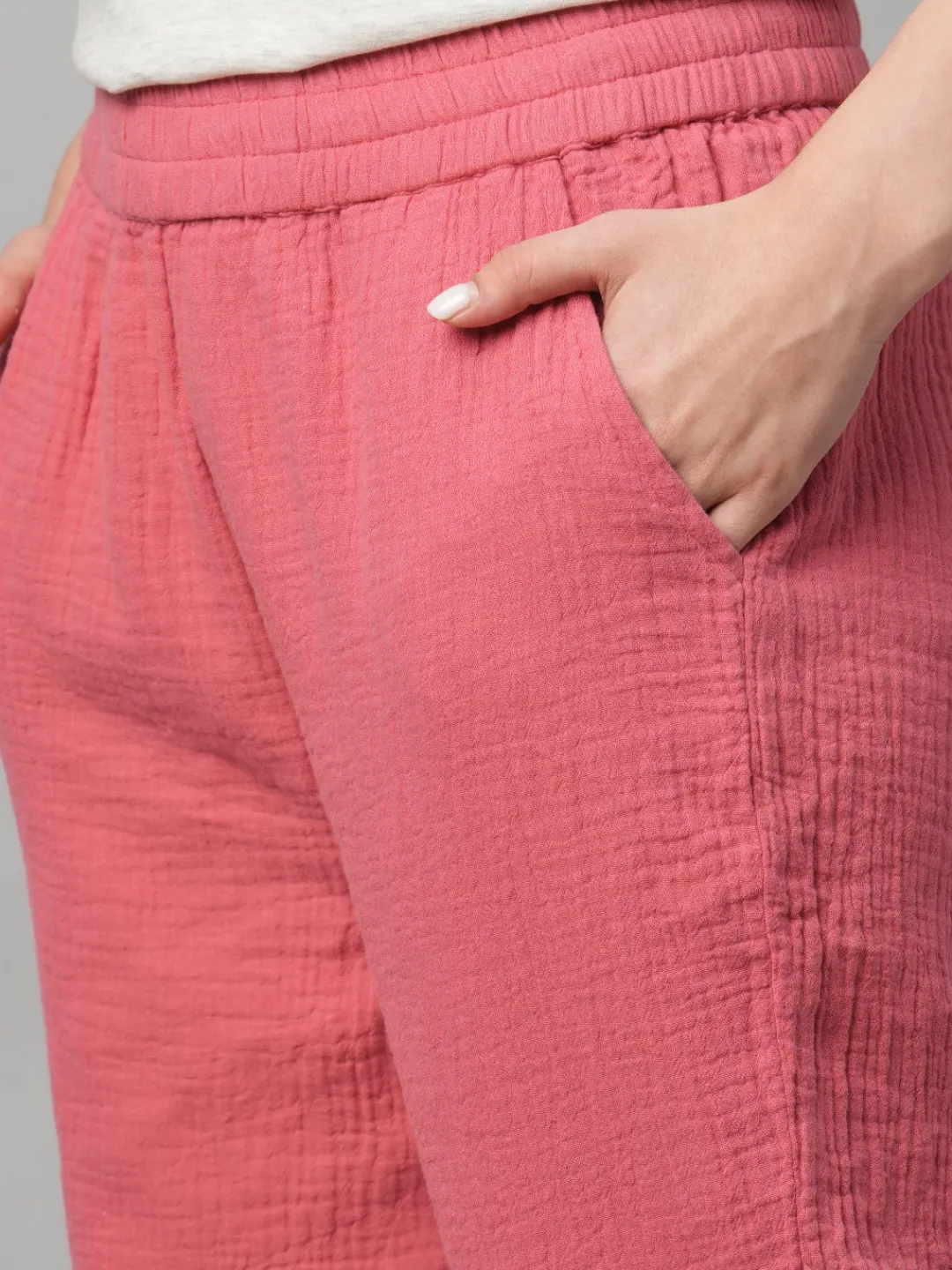 Women Cottonworld Trousers | Womens Co-Ord Sets^Women's Cotton Regular Fit Pant