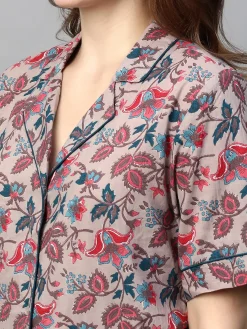 Women Cottonworld Loungewear^Women's Cotton Regular Fit Pyjama Suit