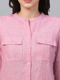 Women Cottonworld Tops & Shirts | Tops & Shirts^Women's Linen Excel Regular Fit Blouse