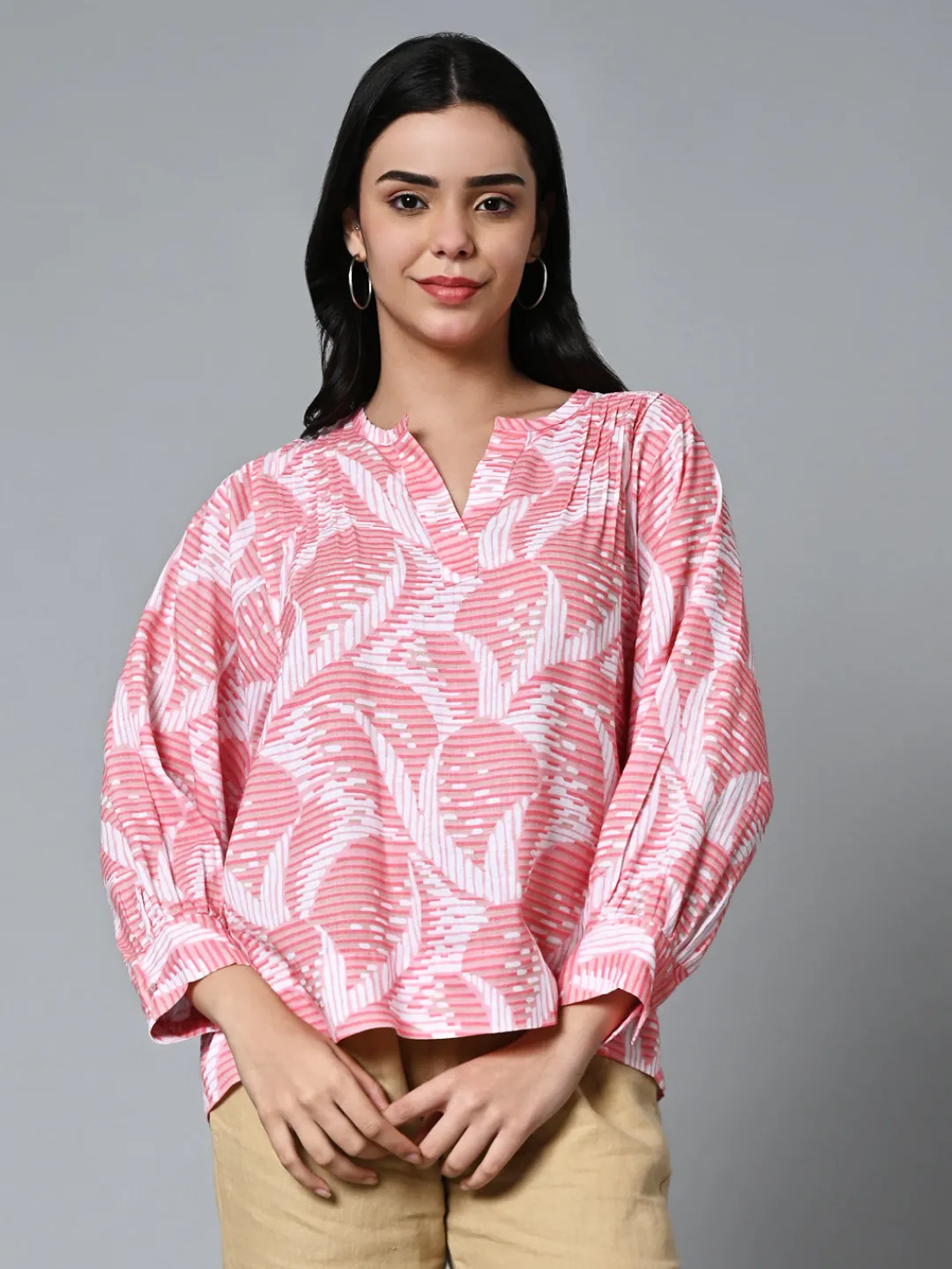 Women Cottonworld Tops & Shirts | Tops & Shirts^Women's Lyocell Linen Boxy Fit Blouse
