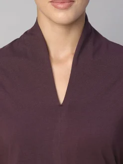 Women Cottonworld V-Neck^Women's Cotton Elastane Slim Fit Tshirt