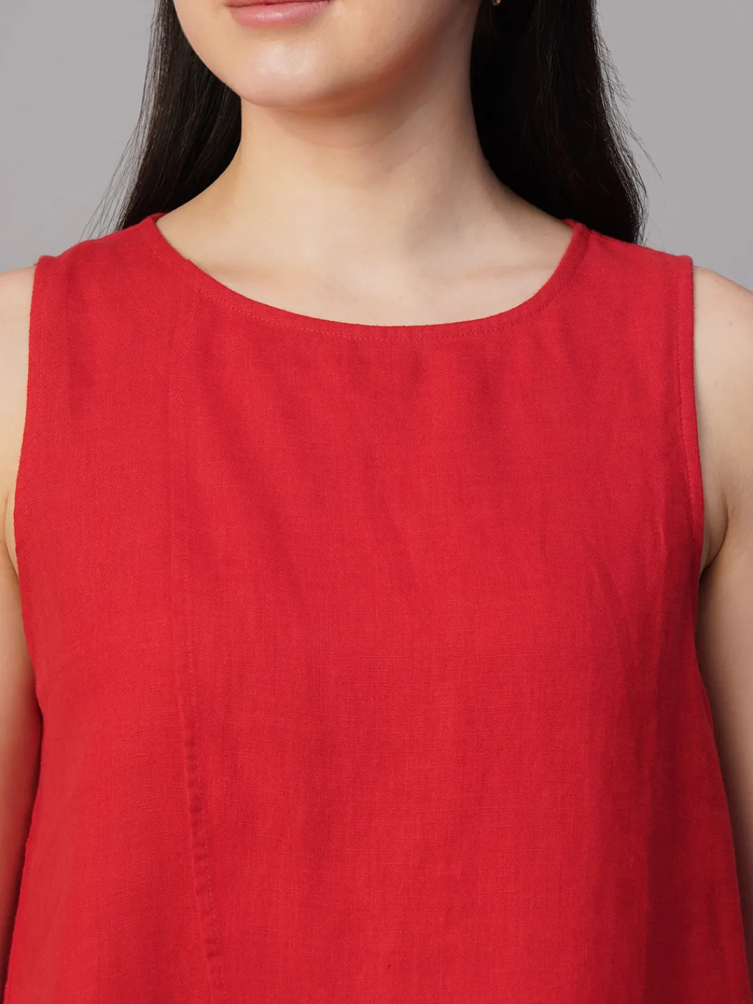 Women Cottonworld Tops & Shirts | Tops & Shirts^Women's 100% Linen Regular Fit Blouse