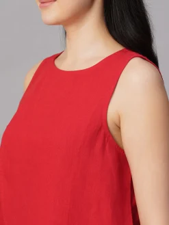 Women Cottonworld Tops & Shirts | Tops & Shirts^Women's 100% Linen Regular Fit Blouse